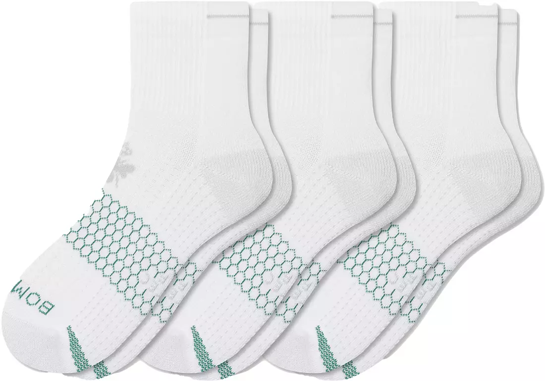 Bombas performance quarter golf socks, three pack