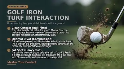 Iron hitting turf on a real course — shaft flex affects how the club releases through impact